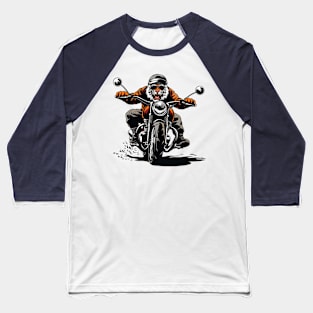 a badass tiger riding a classic motorcycle Baseball T-Shirt